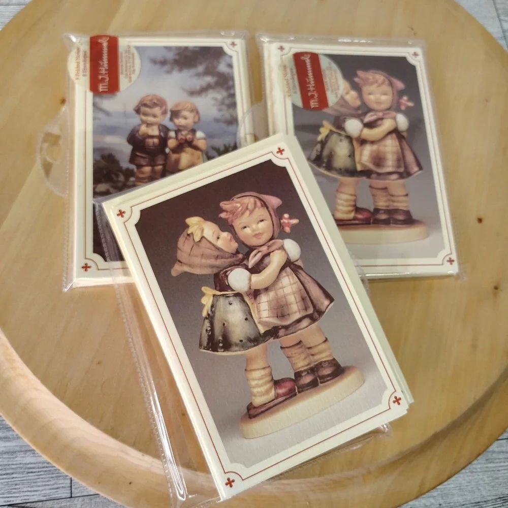 MJ Hummel Blank Note Cards Set of 3 New Vintage Stationery Collectible